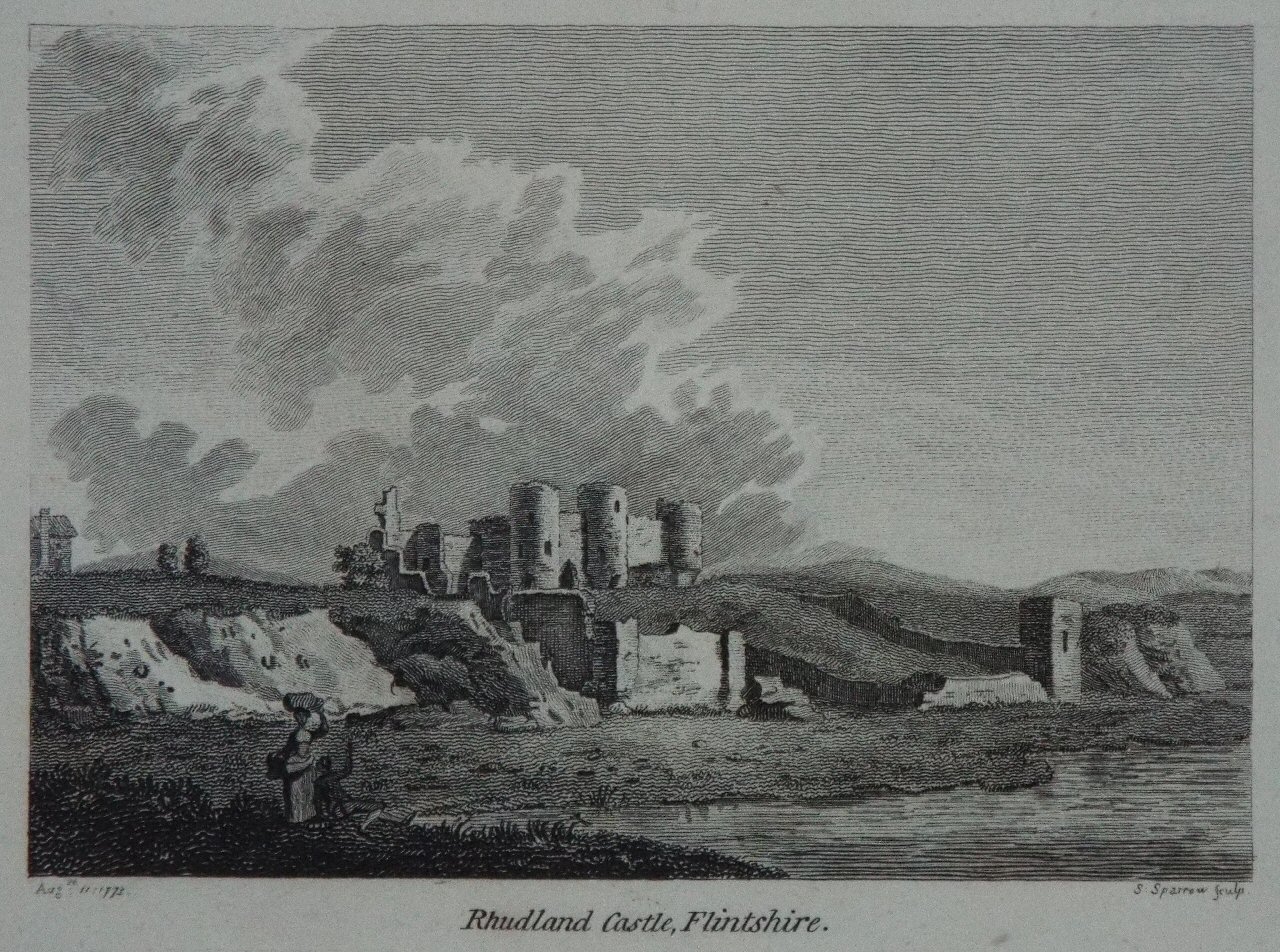 Print - Rhudland Castle, Flintshire.